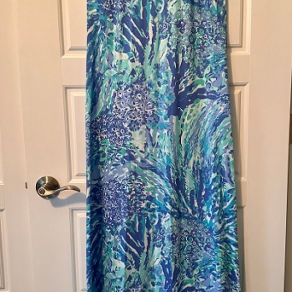 Lilly Pulitzer Margot Abstract Long Halter Dress, US size XS - Picture 4 of 7